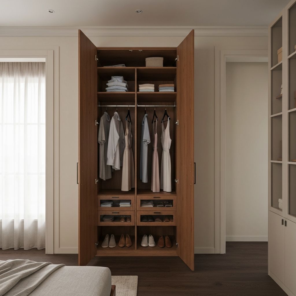 Built-in wardrobe with interior organization
