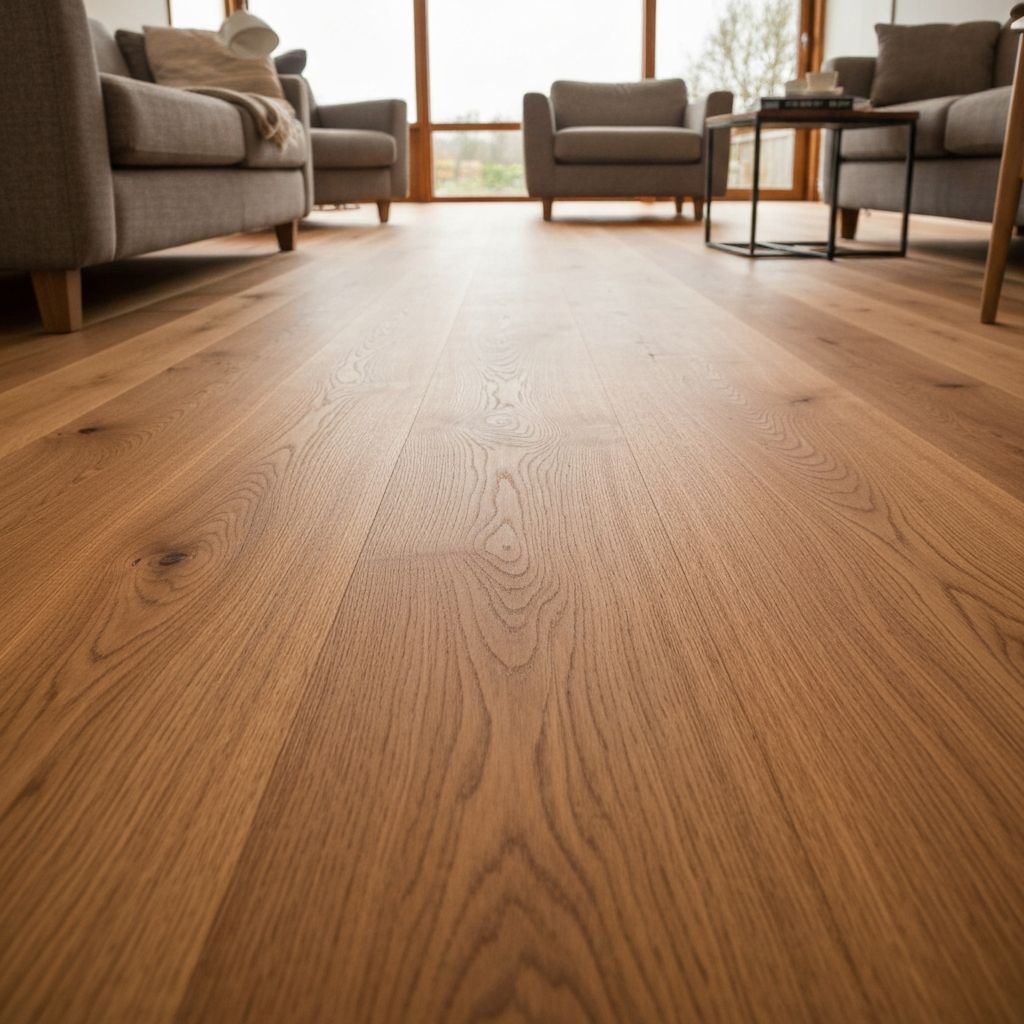 Hardwood flooring in living room